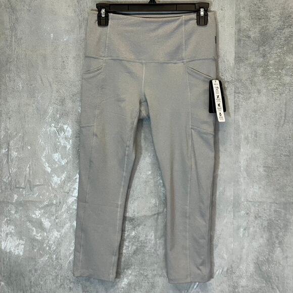 RBX Women’s Light Heather Grey High-Waist Active Pull-On Capri Leggings SZ S - Picture 1 of 9
